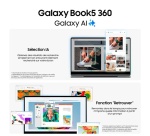 PC portable Samsung Galaxy Book5 360 écran tactile 15,6'' FHD Copilot+PC Intel Core Ultra 5 16 Go RAM 512 Go SSD Anthracite