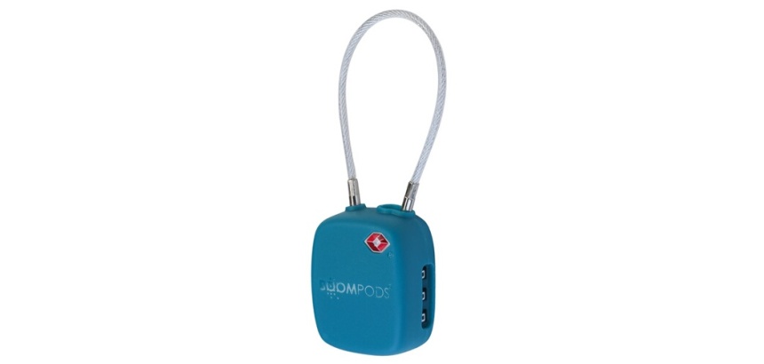 Cadenas de voyage Boompods a code certifie TSA avec balise connectee integree (Apple Find My) Bleu