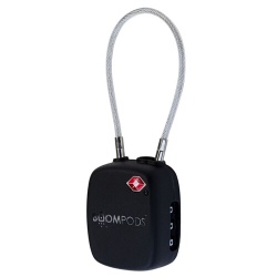 Cadenas de voyage Boompods a code certifie TSA avec balise connectee integree (Apple Find My) Noir