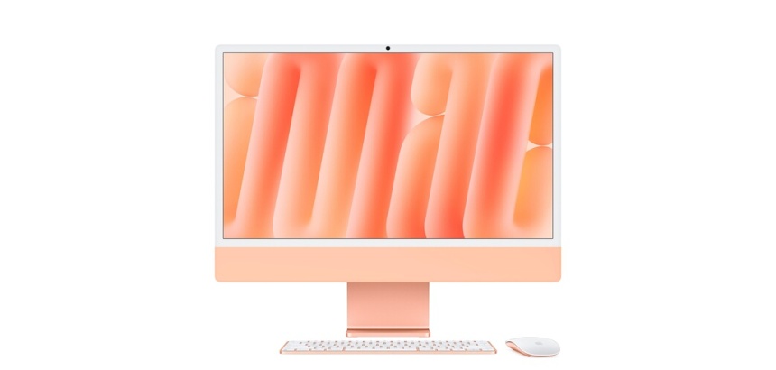 iMac Apple iMac 24" écran rétina 4,5K 256 Go SSD 16 Go RAM Puce M4 CPU 8 cœurs GPU 8 cœurs Orange