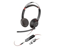 Casque PC Poly VOYAGER BLACKWIRE 5220 STEREO + ADAPT USB-C/A