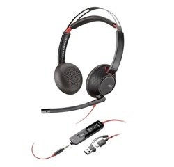 Casque PC Poly VOYAGER BLACKWIRE 5220 STEREO + ADAPT USB-C/A