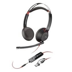 Casque PC Poly VOYAGER BLACKWIRE 5220 STEREO + ADAPT USB-C/A