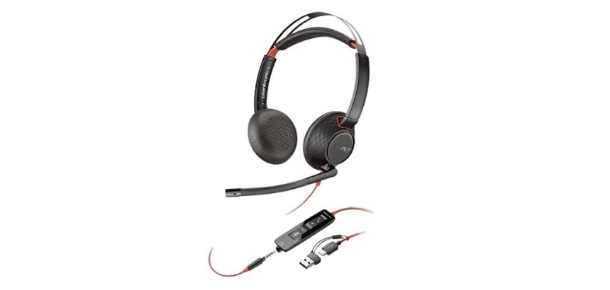 Casque PC Poly VOYAGER BLACKWIRE 5220 STEREO + ADAPT USB-C/A