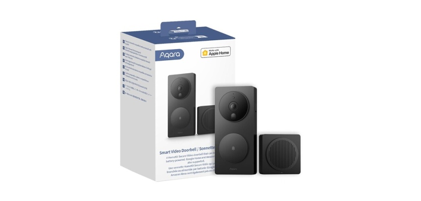 Visiophone Aqara Sonnette Vidéo Intelligente G4 Wifi - Noir