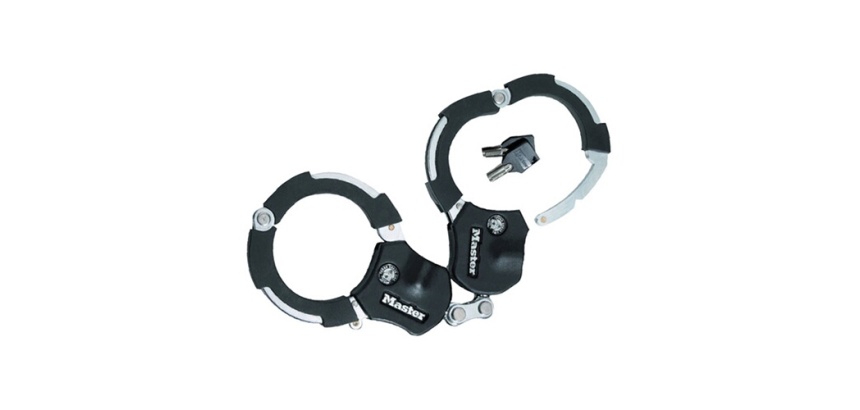 Antivol Masterlock menotte 1 maillon Street Cuff 36 cm Noir et Gris