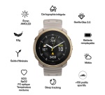 Montre connectée Polar Vantage M3 44 mm Bluetooth Doré avec bracelet silicone Beige