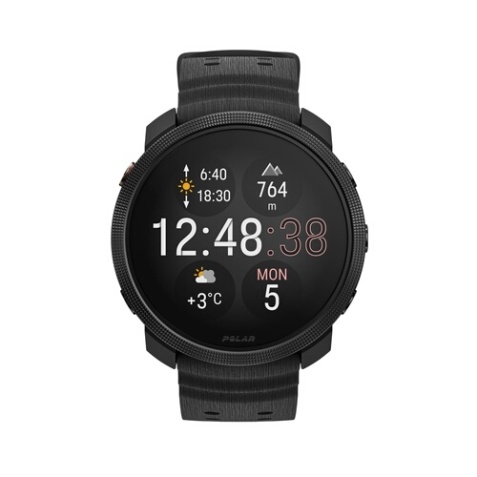 Montre connectée Polar Vantage M3 44 mm Bluetooth Noir avec bracelet silicone Noir
