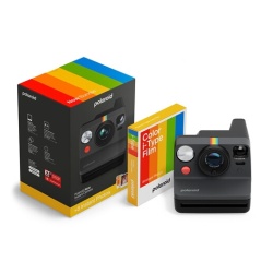 Appareil photo instantané Polaroid Now + Pack de films (8 photos) - Noir