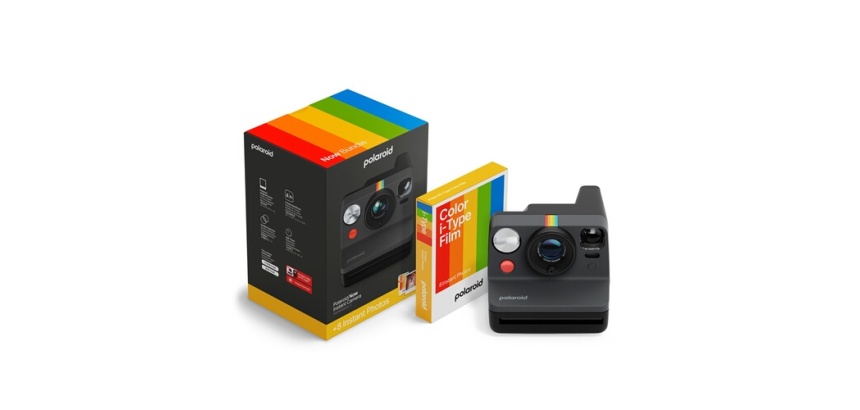 Appareil photo instantané Polaroid Now + Pack de films (8 photos) - Noir