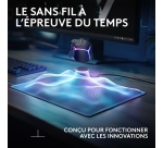 Tapis de souris Logitech G POWERPLAY 2, tapis de souris de charge sans fil pour souris gaming Logitech G compatible, 34,5 X 28,4 cm (13,5 x 11,2 pouces), hauteur 3,5 mm, pour PC/Mac - Noir