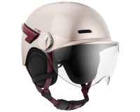 Casque vélo Casr GLOW AVEC LED ET VISIERE ROSE - M