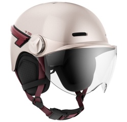 Casque vélo Casr GLOW AVEC LED ET VISIERE ROSE - M