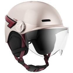 Casque vélo Casr GLOW AVEC LED ET VISIERE ROSE - M