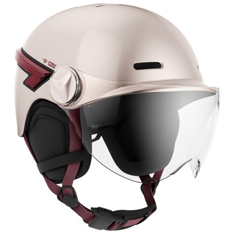 Casque vélo Casr GLOW AVEC LED ET VISIERE ROSE - M