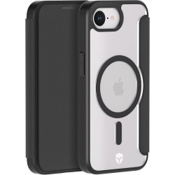 Coque et étui téléphone mobile Forcecase Folio renforcé Magnet Noir pour iPhone 16e