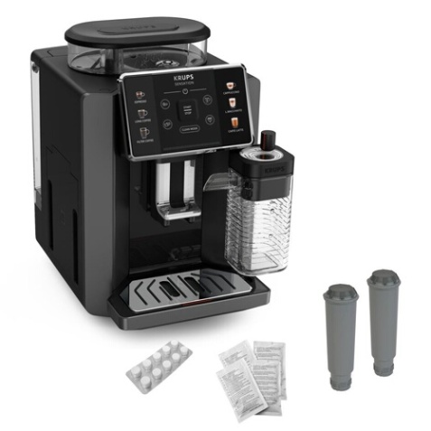Expresso avec broyeur Krups Sensation Lait EA912HF1 Gris anthracite