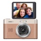 Appareil photo compact Kodak numerique avec zoom numerique 4X, capteur CMOS 13MP,focale de 3.57mm, ecran orientable de 2.8 pouces (230k pixels), modes de prise de vue varies, flash LED integre et batterie li-ion.