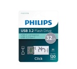 Clé USB Philips Edition Click 3.2 32 Go Blanc et gris