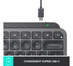 Clavier Logitech sans fil MX Keys Mini compact, Bluetooth, rétroéclairé Mac et PC