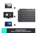 Clavier Logitech sans fil MX Keys Mini compact, Bluetooth, rétroéclairé Mac et PC