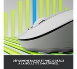 Souris Logitech Sans Fil Grande Taille Signature M650 L Silencieuse, Bluetooth- Blanc