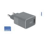 Chargeur pour téléphone mobile Force Power Chargeur secteur USB A + Cable USB C 1.2m Recycle Gris