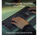 Ensemble clavier et souris Logitech MX Keys S Combo for Mac, clavier et souris sans fil, repose-poignets, clavier retroeclaire, defilement rapide, Bluetooth USB-C