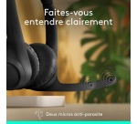 Casque PC Logitech Zone 300 Bluetooth sans fil avec microphone anti-parasite - Noir