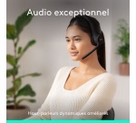 Casque PC Logitech Zone 300 Bluetooth sans fil avec microphone anti-parasite - Noir