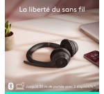 Casque PC Logitech Zone 300 Bluetooth sans fil avec microphone anti-parasite - Noir