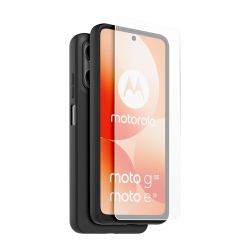 Coque et étui téléphone mobile Casr noire + PE pour Moto E15/G05