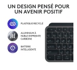 Clavier Logitech MX Keys S Plus - Sans Fil Performant avec Repose Poignet QWERTY
