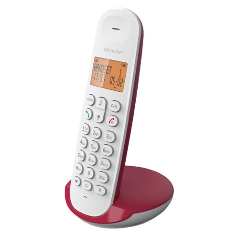 Téléphone sans fil Logicom DECT ILOA 150 SOLO framboise SANS REPONDEUR
