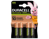 Pile rechargeable Duracell Duracell Rechargeable, lot de 4 piles rechargeables AA 2500mAh