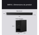 Barre de son Sony BRAVIA Theatre Bar 6 avec caisson de basse