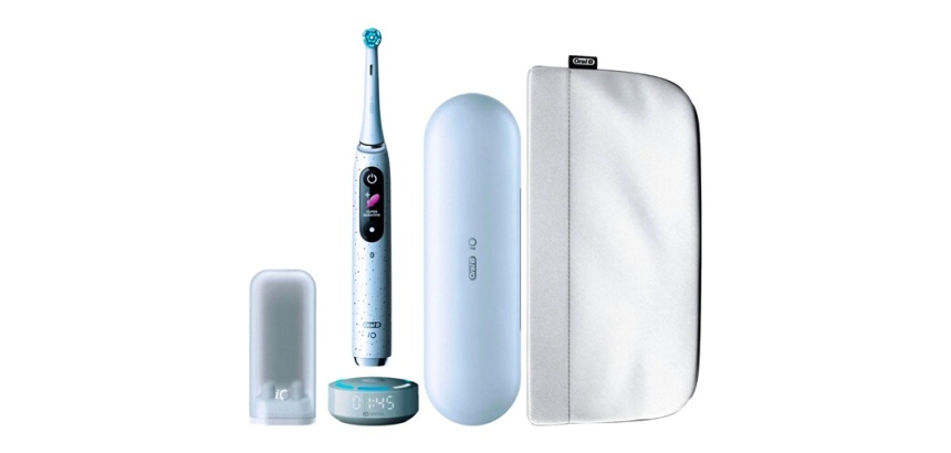Brosse à dents électrique Oral B IO 10 Blanche Connectee Bluetooth + Pochette