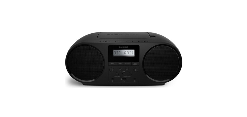 Radio Philips FM/DAB+ TAZ6000 avec Lecteur CD Noir