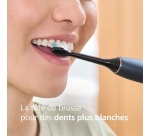 Brossette dentaire Philips Sonicare HX6062/88 Optimal White Lot de 2 Noir