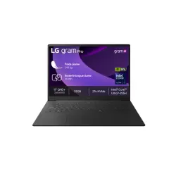 PC portable Lg Gram Pro 17Z90TR-E.AD8BF 17" WQXGA Intel Core Ultra 7 32 Go RAM 2 To SSD Noir Obsidien
