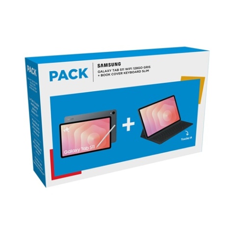 Tablette tactile Samsung PACK Galaxy Tab S11 12Go_128Go Wifi GRAY + le Book Cover KeyBoard Slim SPen inclus