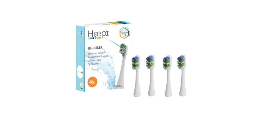 Brossette dentaire Haepi Pack de 4 Brossettes pour Brosse à dents Haepi Julia