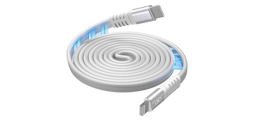 Câble téléphone portable Force Power CBL Magnet. Renforcé C/MFI 1.2m 3APD60W Recycle Wh