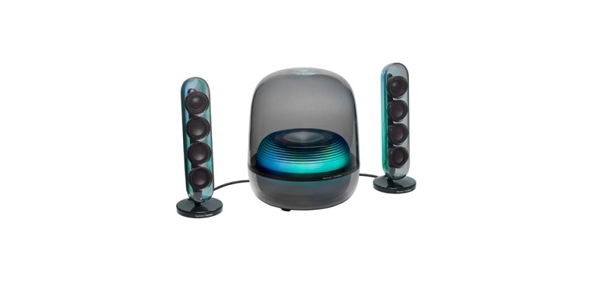 Enceinte bibliothèque Harman-kardon Soundsticks 5 Noir, Bluetooth a 2.1 canaux avec HDMI et éclairage entraînant