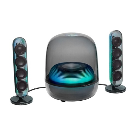 Enceinte bibliothèque Harman-kardon Soundsticks 5 Noir, Bluetooth a 2.1 canaux avec HDMI et éclairage entraînant