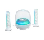 Enceinte bibliothèque Harman-kardon Soundsticks 5 Blanc, Bluetooth a 2.1 canaux avec HDMI et éclairage entraînant