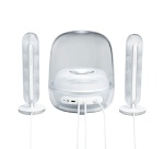 Enceinte bibliothèque Harman-kardon Soundsticks 5 Blanc, Bluetooth a 2.1 canaux avec HDMI et éclairage entraînant