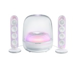 Enceinte bibliothèque Harman-kardon Soundsticks 5 Blanc, Bluetooth a 2.1 canaux avec HDMI et éclairage entraînant
