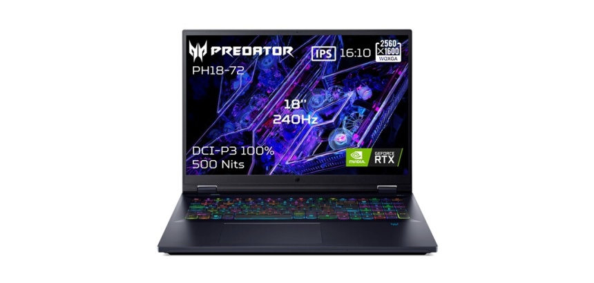 PC portable Acer gaming Predator Helios Neo 18 AI PHN18-72-99MT 18" LCD 240 Hz Intel Core Ultra 9 32 Go RAM 1 To SSD Nvidia GeForce RTX 5070 Noir