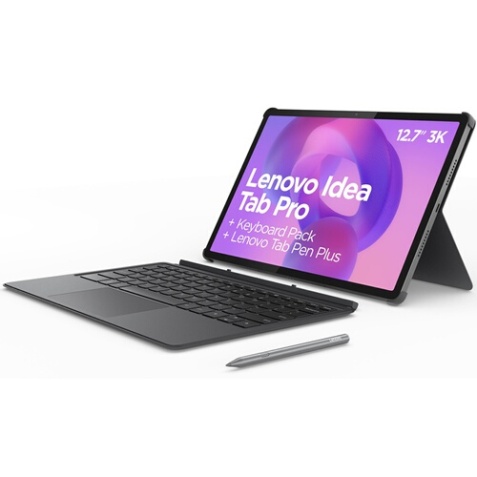 Tablette tactile Lenovo Idea Tab Pro 12,7" 128 Go Gris Luna + stylet Lenovo Tab Pen Plus + Clavier